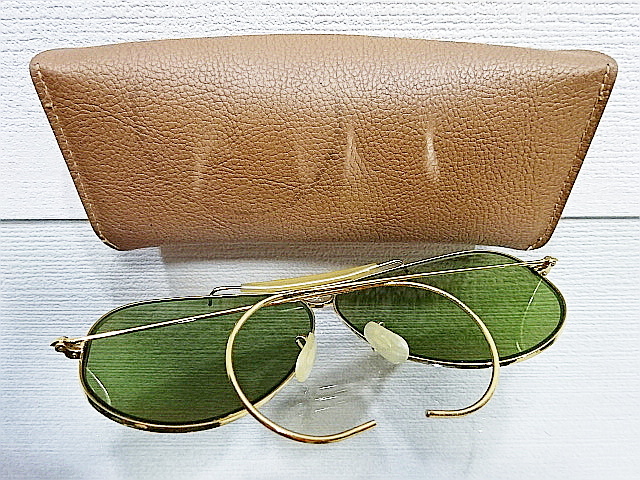 70s 美品 ♯3 ミドルグリーン B&L シューター レイバン ボシュロム USA