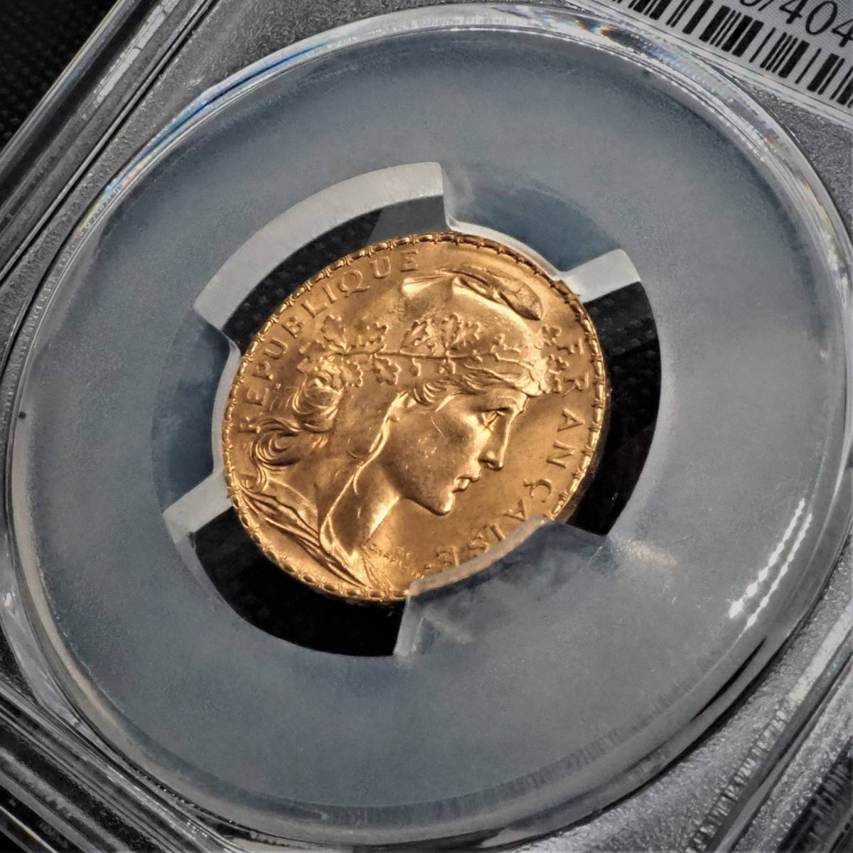 フランス MS66 ルースター マリアンヌ PCGS 高鑑定・金価格高騰中1909 フランス MS66 ルースター マリアンヌ PCGS 高鑑定・金価格高騰中1909