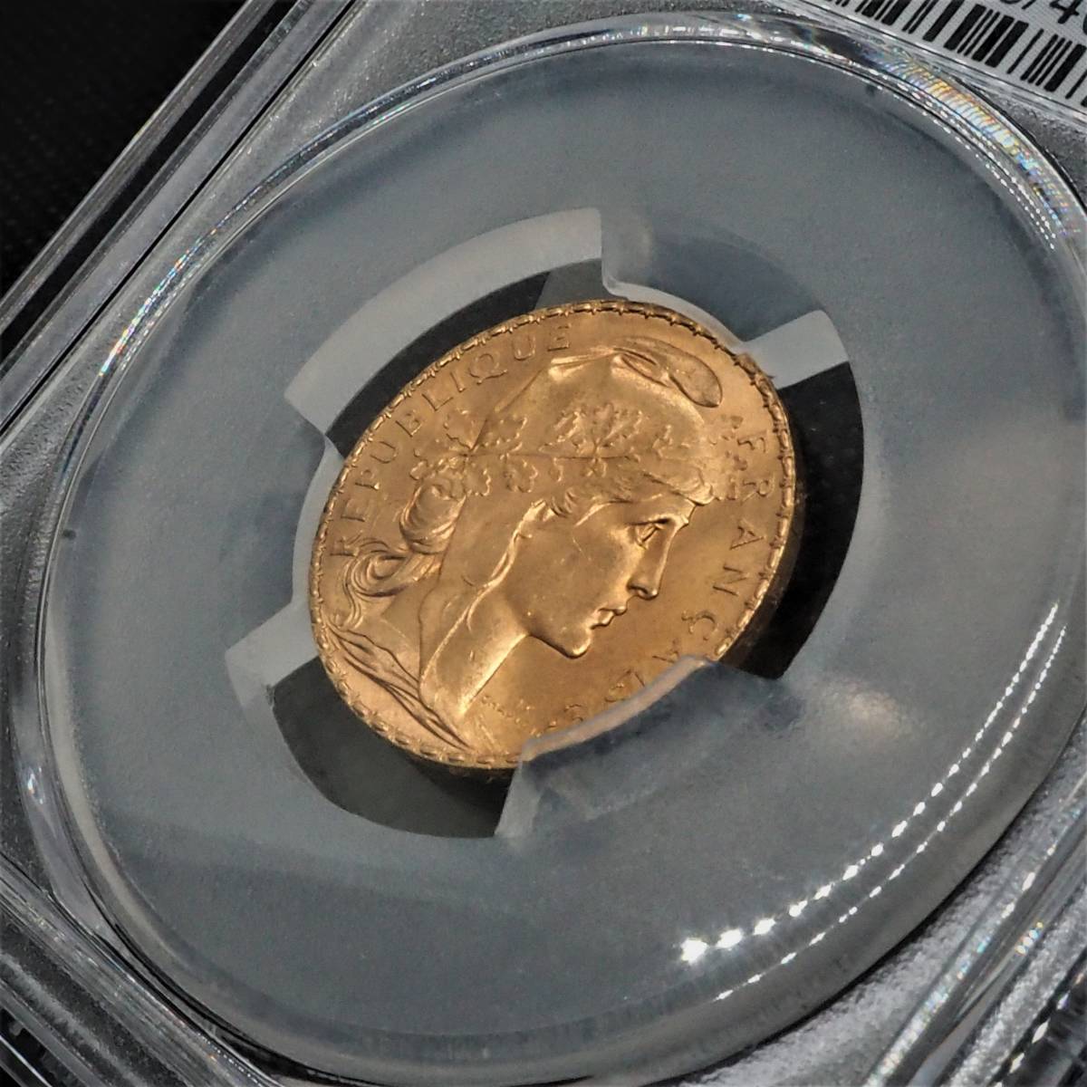 フランス MS66 ルースター マリアンヌ PCGS 高鑑定・金価格高騰中1909