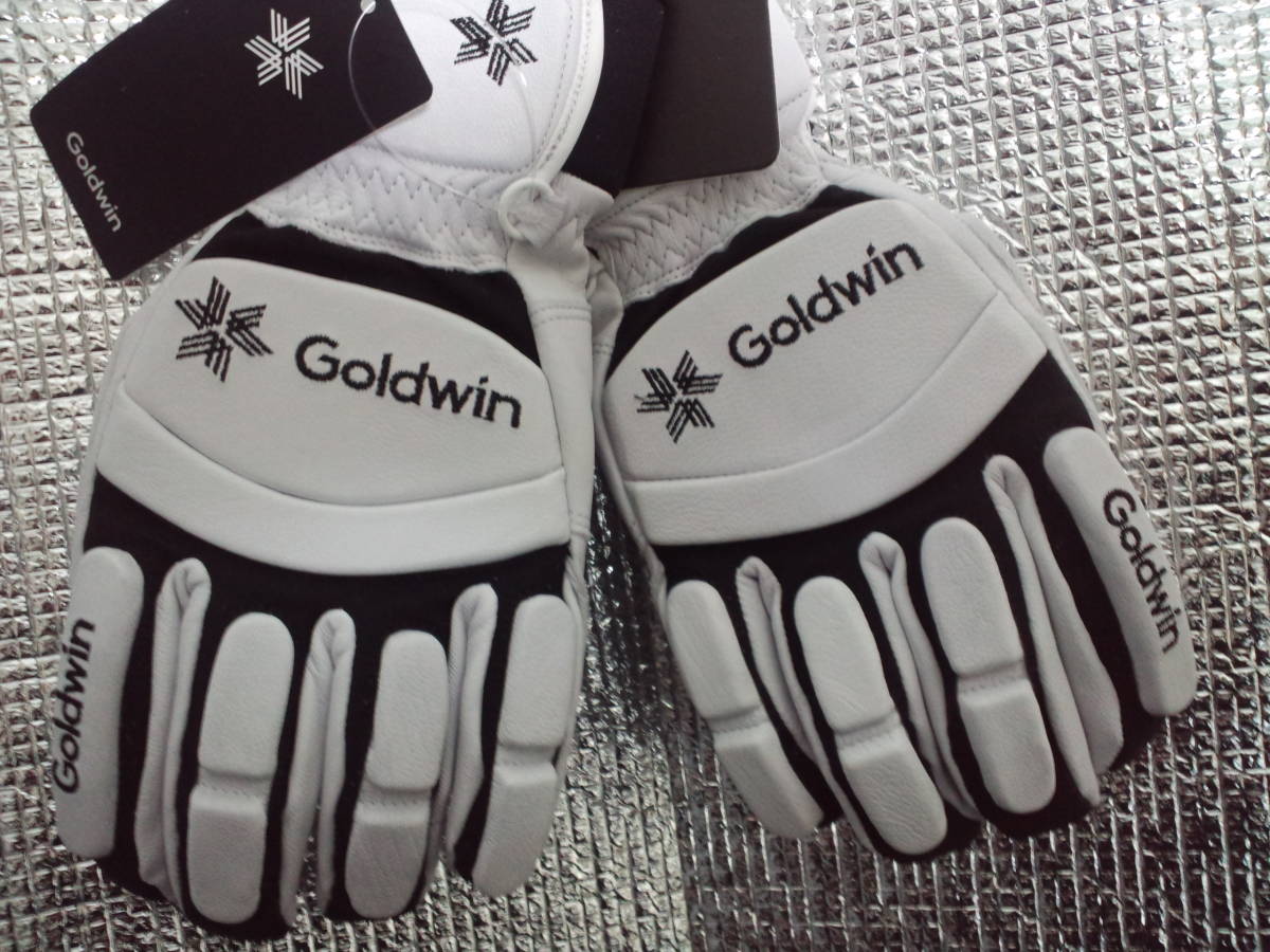G81800P◆白◆新品◆GOLDWIN◆ゴールドウイン◆M◆レーシンググローブ◆Leather Racing Glove