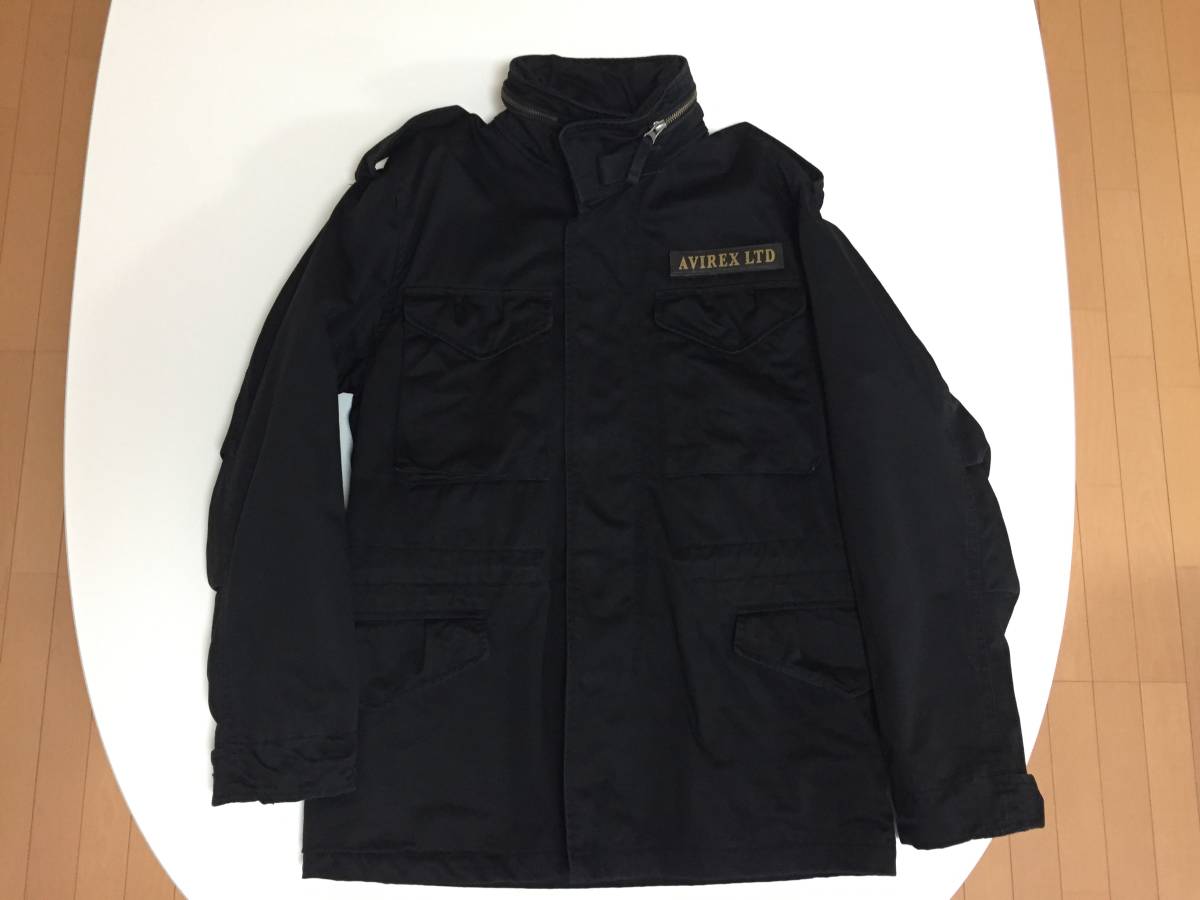 アヴィレックス AVIREX M-65 ミリタリーフィールドジャケット BASIC M65 JACKET メンズL ブラック
