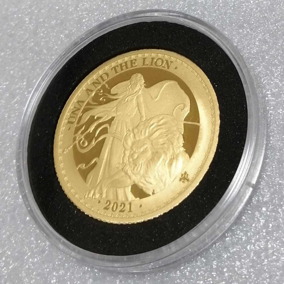 セントヘレナ ウナとライオン 2021年 イギリス領 エリザベス2世 金貨 0 