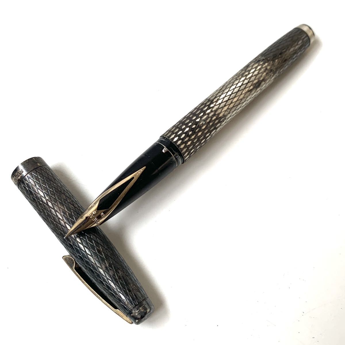 Sheaffer（シェーファー） 万年筆 14K シェーファー SHEAFFER スターリングシルバー ペン先14K刻印 万年筆