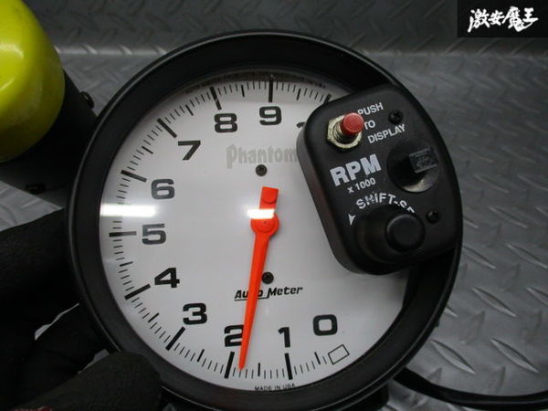 AUTO MATER ファントム RPM計 タコメーター 電子式 シフトランプ付き 87Φ 87mm 即納 棚4-1-A Auto ファントム Meter(オートメーター)の回転計&frasl;タコメーターの口コミ 4気筒車用？ オートメーター 車＆バイク