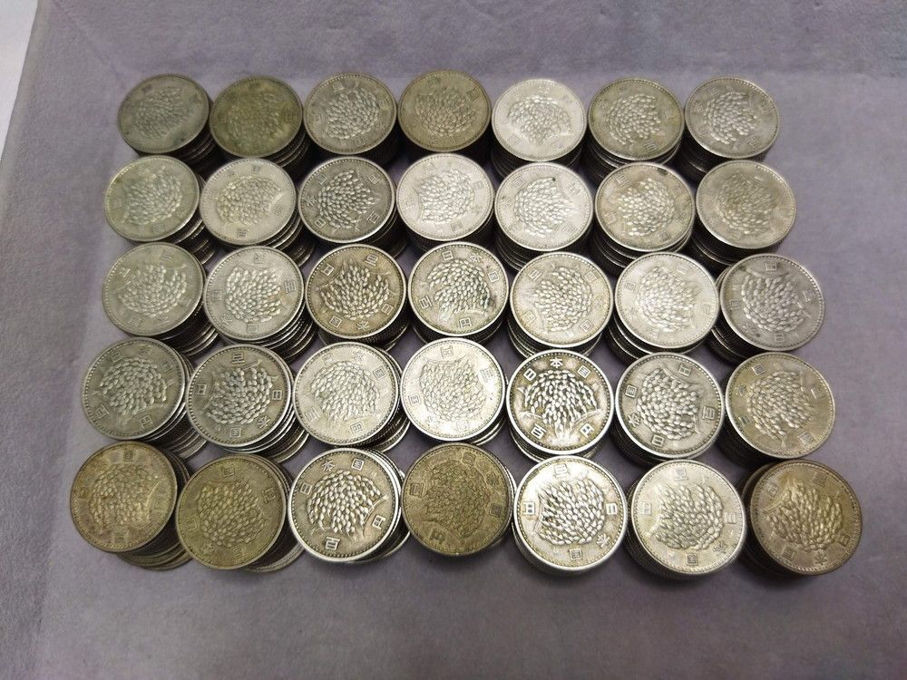 まとめ出品】旧100円銀貨 全て 稲 350枚 まとめて 35000円分 稲穂 百円
