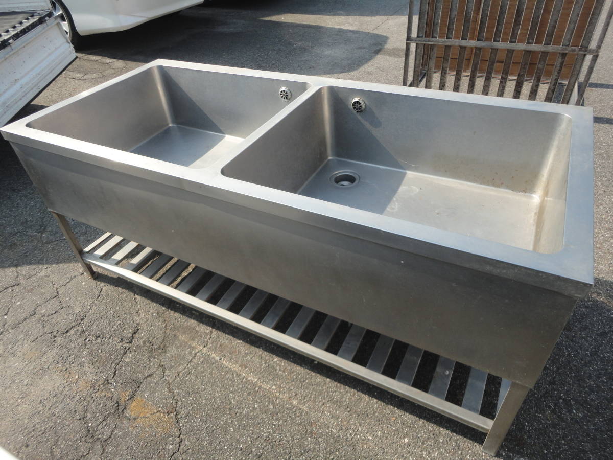 愛知県豊田市 大型 幅180cm 2槽シンク 水切り付き 流し台 W1800 D900 H750 ニ槽 ステンレス台 作業台 厨房 魚捌き 流し台 シンク 売買されたオークション情報 Yahooの商品情報をアーカイブ公開 オークファン Aucfan Com