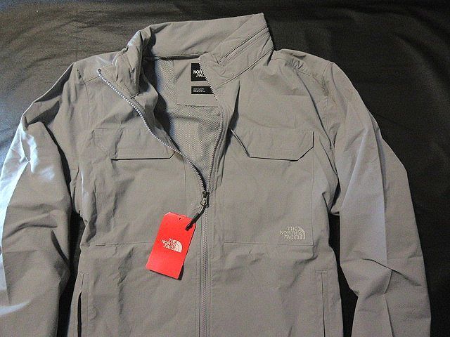 本物正規◆ノースフェイス◆撥水高機能トラックジャケット/ストレッチ TemescalTravel■L■グレイ■新品/アメリカ限定■V3T/フード収納型