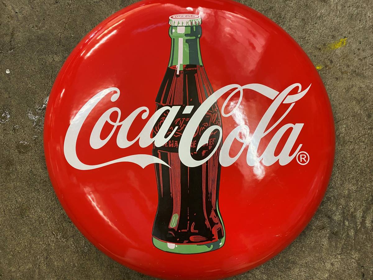 コカコーラ 看板 ホーロー看板 50cm 50センチ 丸型 コカ・コーラ 大型 
