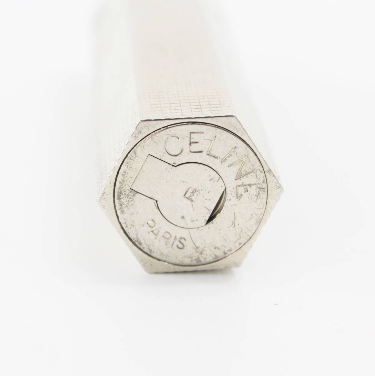 H 1円スタート セリーヌ CELINE 馬車 モチーフ 六角 シルバー ガスライター ヴィンテージ 喫煙具