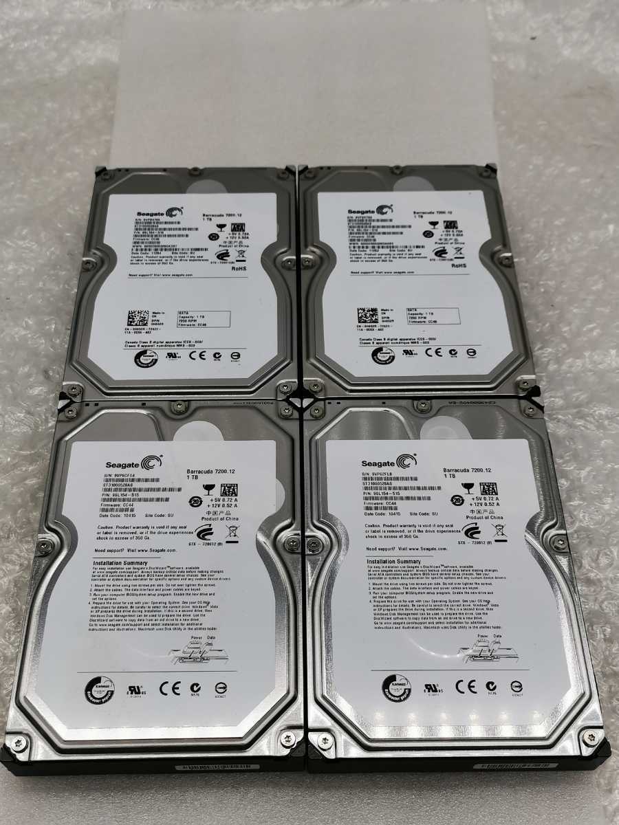 Seagate ST31000528AS 1TB HDD 4個セット ジャンク扱い レタパ