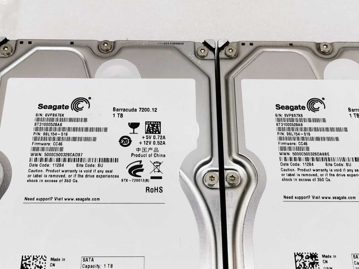 Seagate ST31000528AS 1TB HDD 4個セット ジャンク扱い レタパ