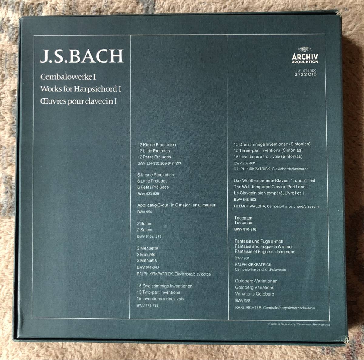 バッハ大全集全11巻 アルヒーフ バッハ大全集全巻（11巻）レコード♠️ LP