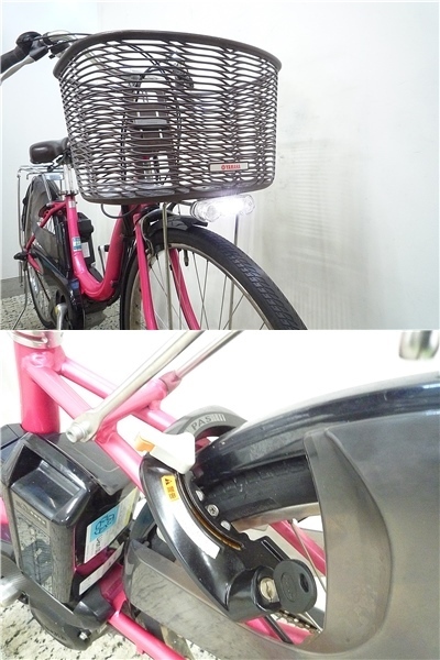 電動自転車 中古 ヤマハ パス ナチュラL 26インチ 新基準 2013年 大容量8.7Ahバッテリー 充電器付 S.P.E.C.3 ほっとライトシステム YAMAHA_4
