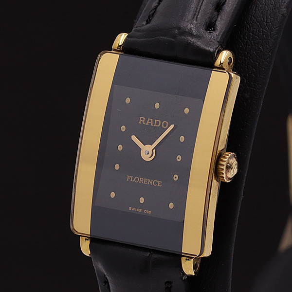 1円☆稼働品RADO⁄ラドーフローレンス 153.3606.2N スイス製 黒文字