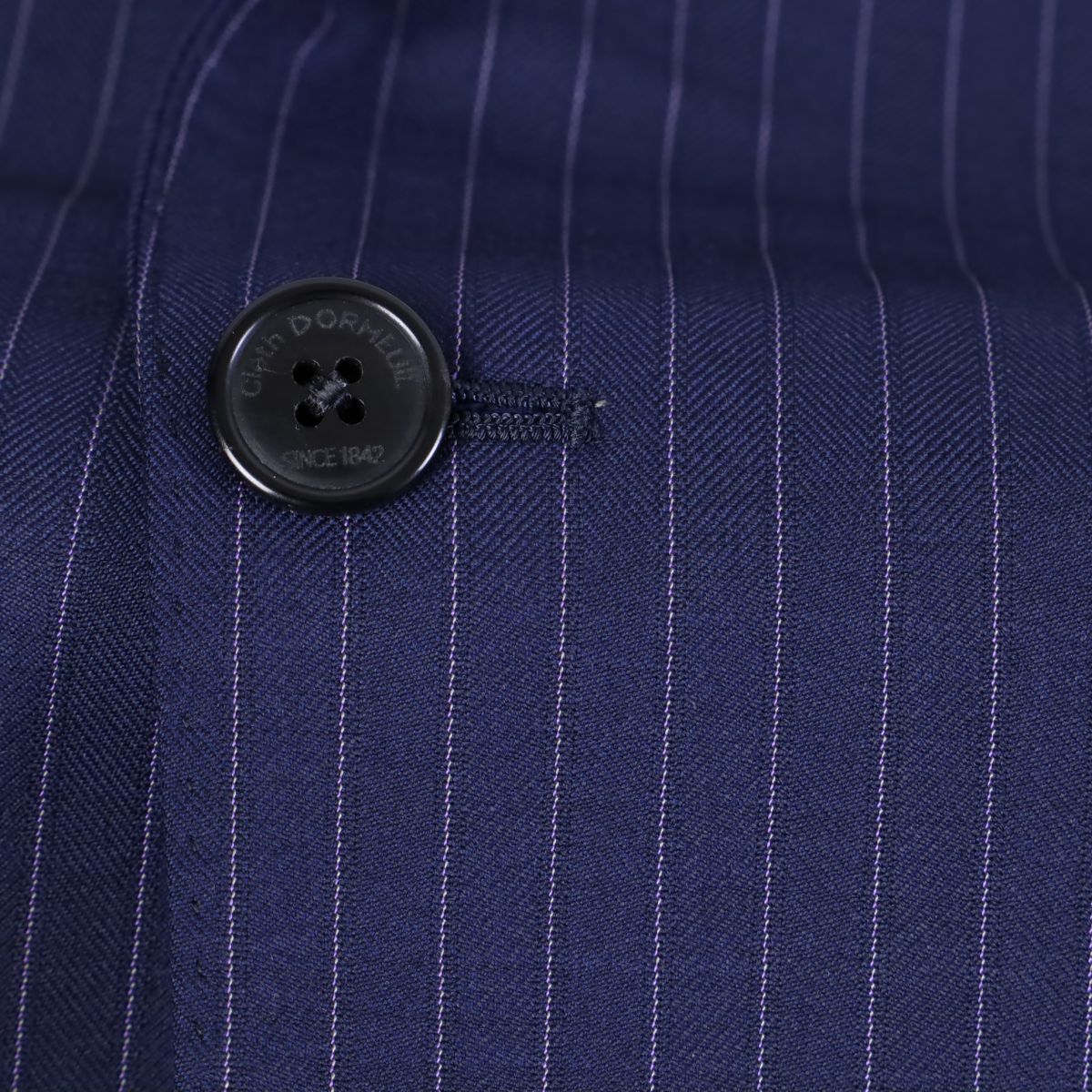 s424 新品 ONWARD x DORMEUIL オンワード樫山 ドーメル KIBOU311 ネイビー ストライプ 2B スーツ 最高級英国生地 日本製 SAMPLE濃紺 A6 w82 | ONWARD CROSSET 2024年の gotairiku PRE-ORDER