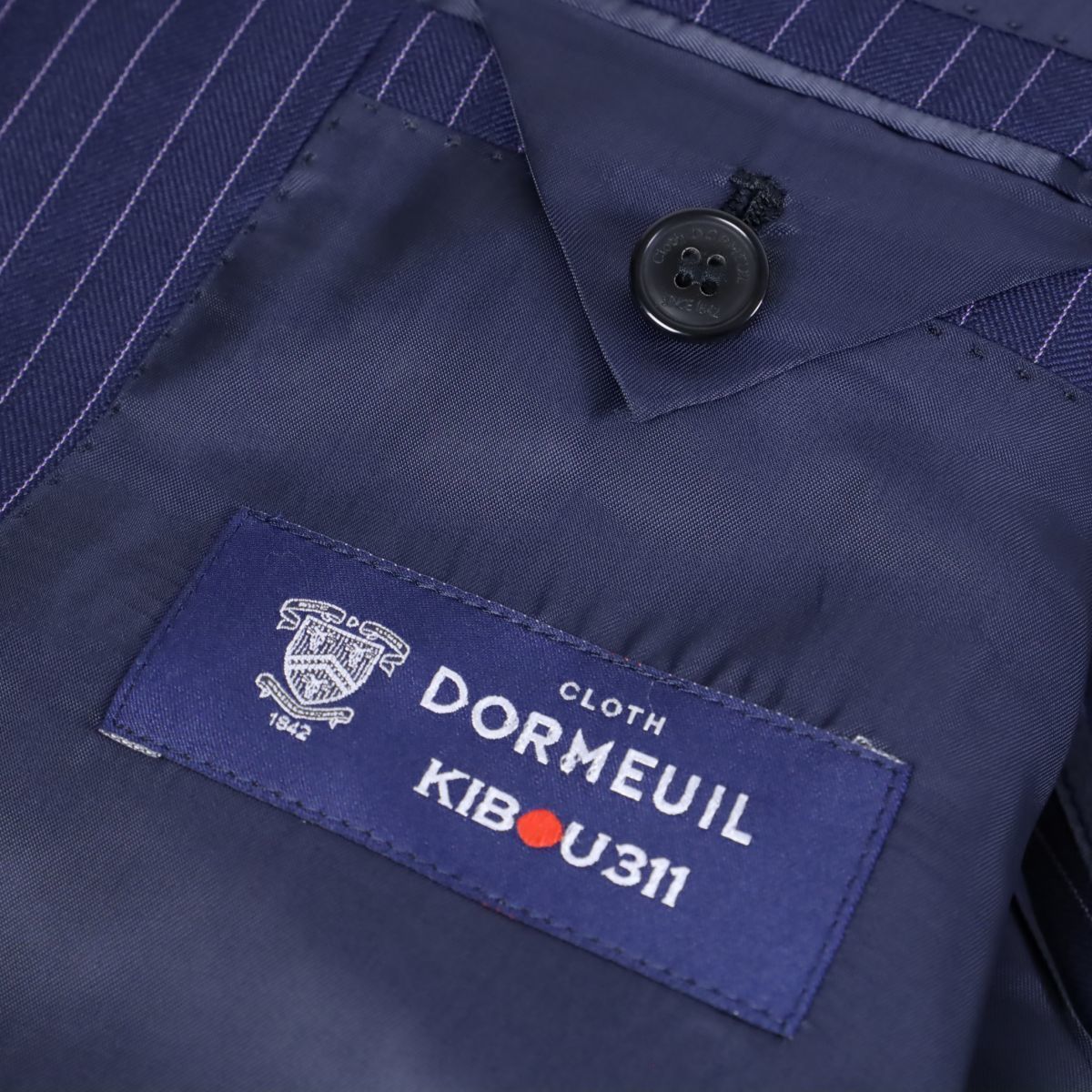 s424 新品 ONWARD x DORMEUIL オンワード樫山 ドーメル KIBOU311 ネイビー ストライプ 2B スーツ 最高級英国生地 日本製 SAMPLE濃紺 A6 w82 | ONWARD CROSSET 2024年の gotairiku PRE-ORDER