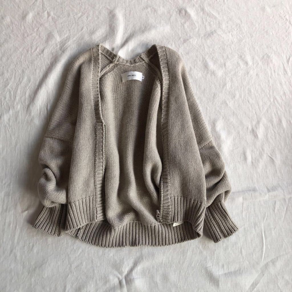 JANE SMITH カーディガンwool cashmere美シルエットカーディガン