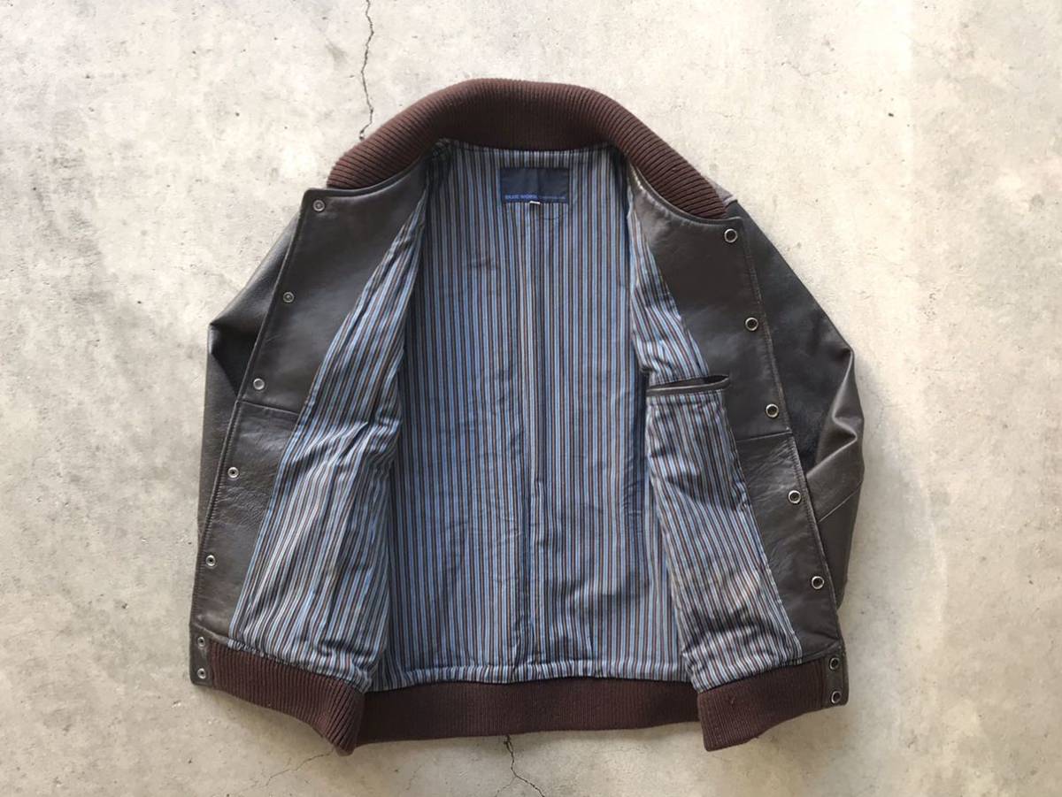 BLUE WORK by TOMORROWLAND ホースハイド レザースタジャン M 
