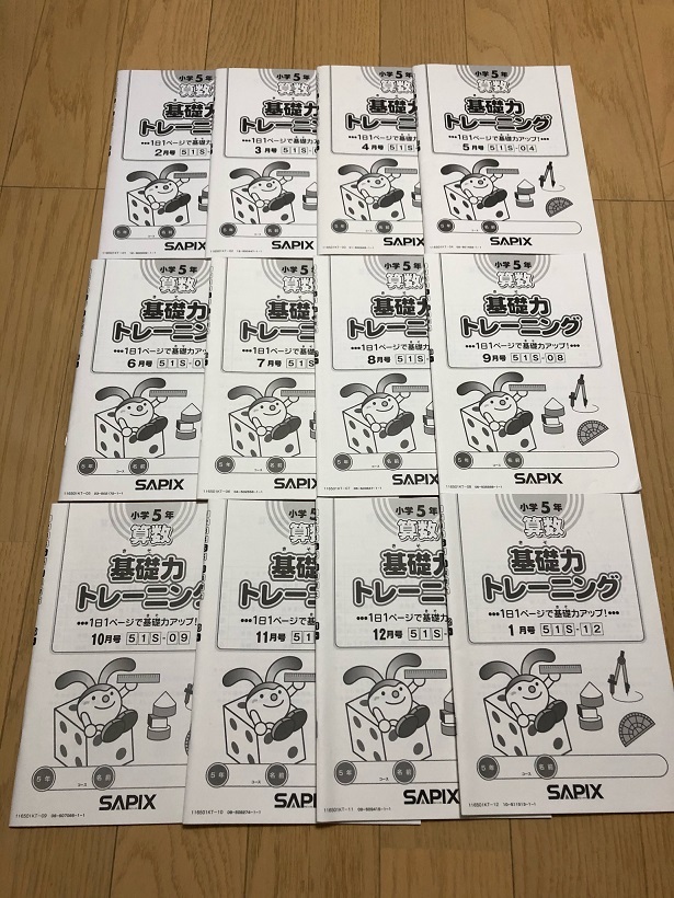 SAPIX 基礎力トレーニング 算数 サピックス 5年 書き込みなし 小5 ㉑ぬ