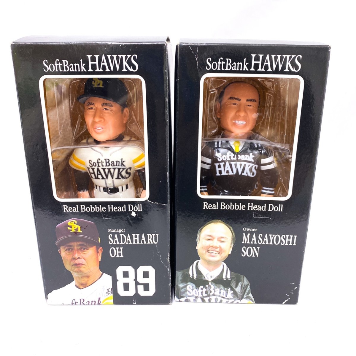 SoftBankHAWKS リアルボブルヘッド　王貞治マネージャー孫正義オーナー SoftBankHAWKS ホークス・リアルバブルヘッドドール（王さん、孫さん
