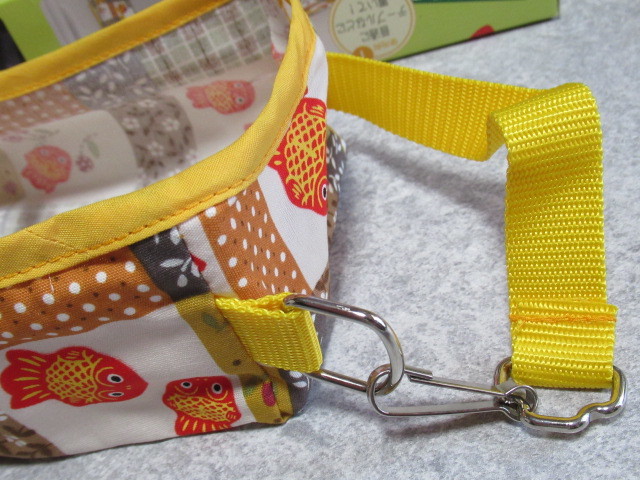 ちょきんぎょ　ティッシュBOXカバー　掛けベルト付　ＪＡバンク　金魚　チョキンギョ　箱ティッシュカバー　ボックス　日本製_3