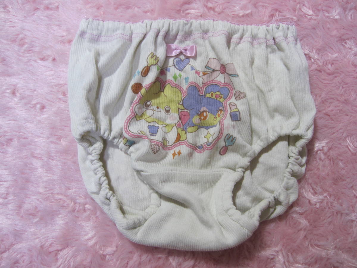 a8 タンス整理 訳アリ JS 小2 女の子110くらい ヒミツのここたま 綿 女児 少女 ロリ ショーツ パンツ 白地 eco エコ品 ...