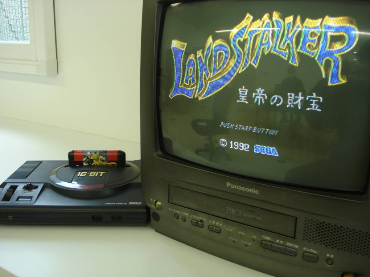ID:14【中古品】SEGA MEGA DRIVE(MD) LANDSTALKER ランドストーカー ～皇帝の財宝～ メガドライブ専用ソフト 取扱説明書付き 動作確認済み_1