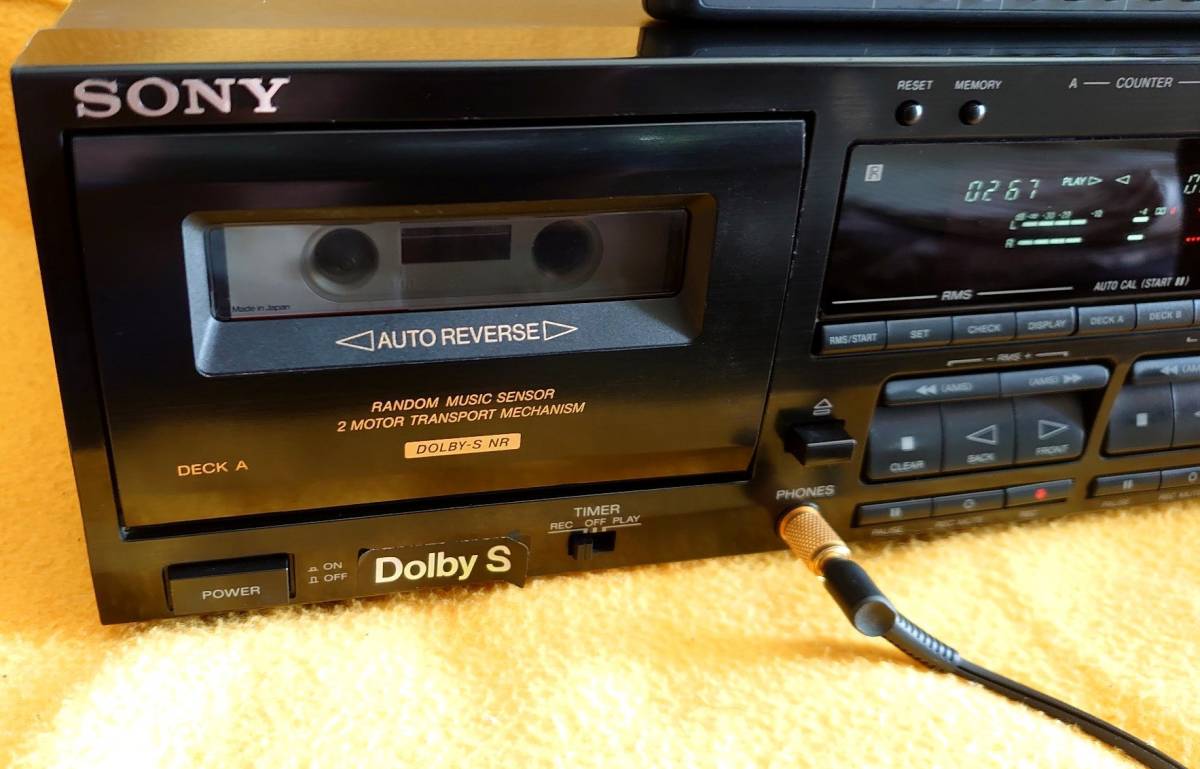 整備済み・動作品ちょっと難あり】SONY Wカセットデッキ TC-WR705S