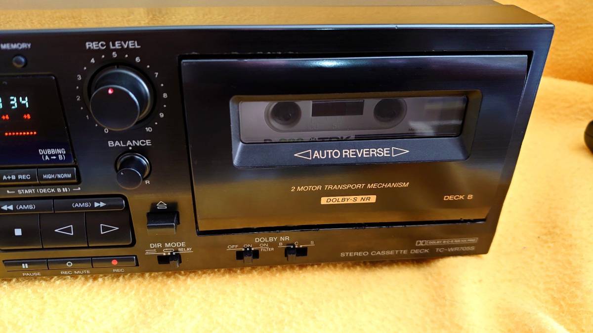 整備済み・動作品ちょっと難あり】SONY Wカセットデッキ TC-WR705S