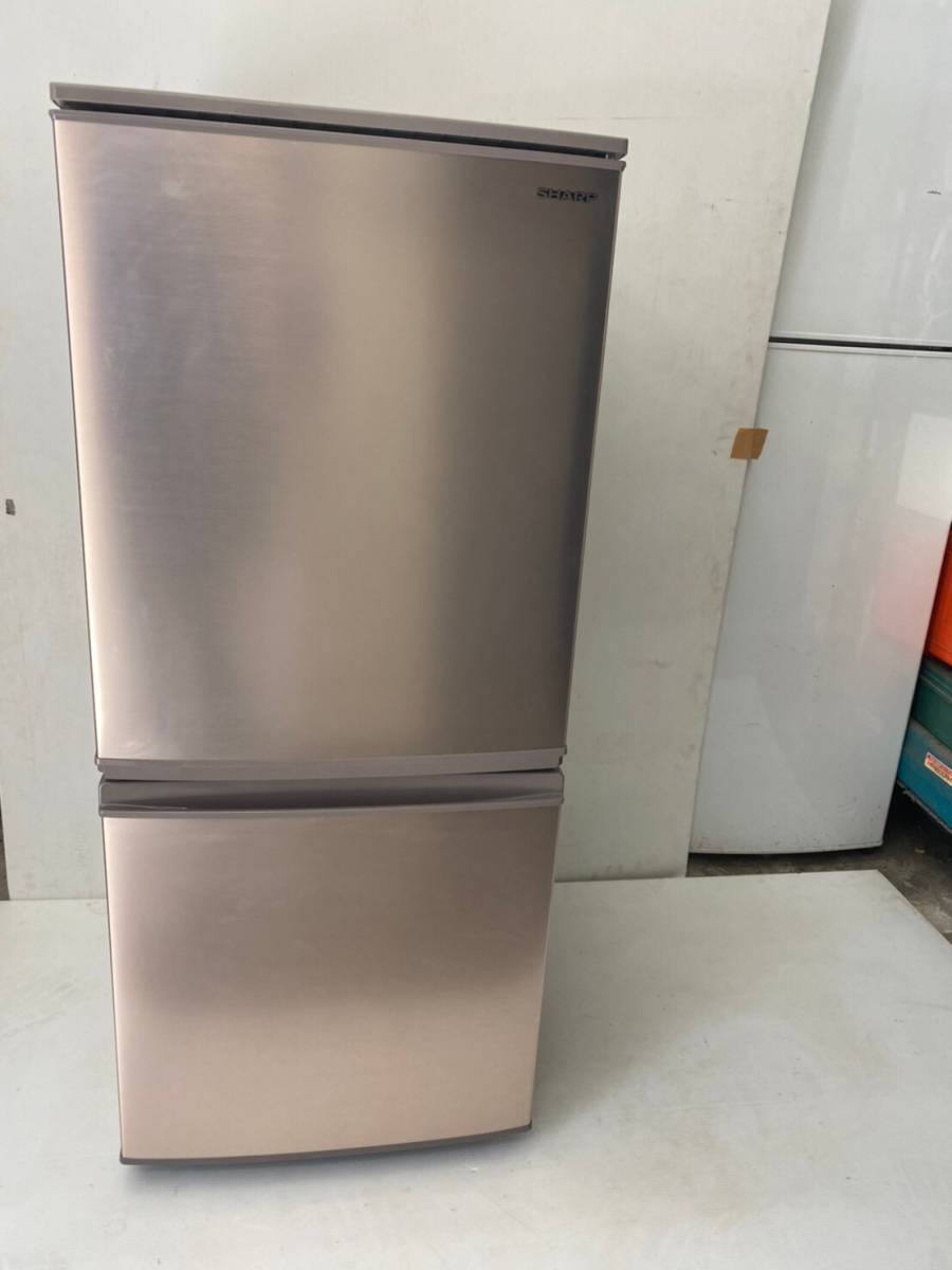 SHARP シャープ 2ドア 137L SJ-D14E-N 冷蔵庫 冷凍冷蔵庫 - SJ-D14E-W