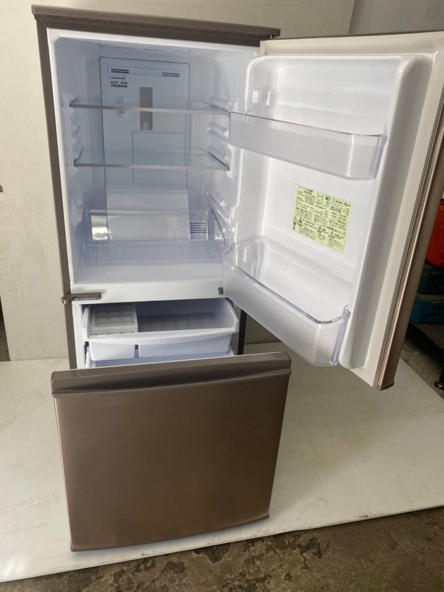 SHARP シャープ 2ドア 137L SJ-D14E-N 冷蔵庫 冷凍冷蔵庫 - SJ-D14E-W