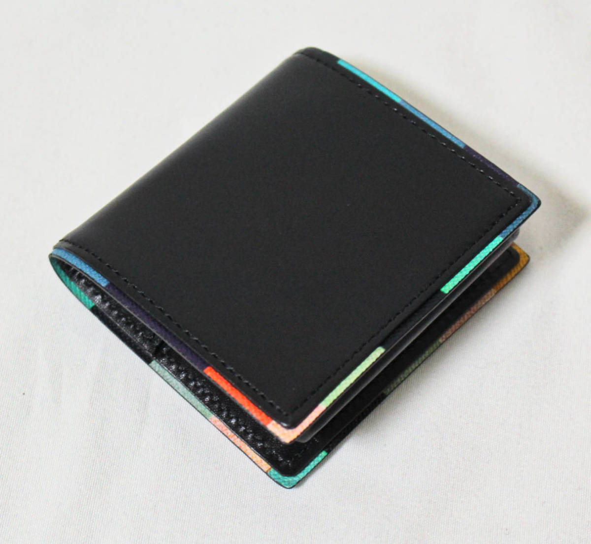 Paul Smith ポールスミス》箱付新品 牛革 アーティストストライプ 
