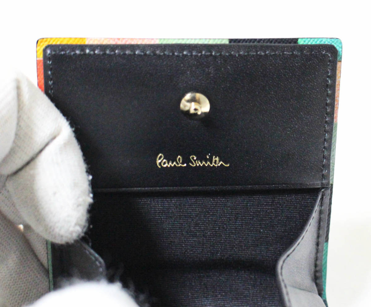 Paul Smith ポールスミス》箱付新品 牛革 アーティストストライプ 
