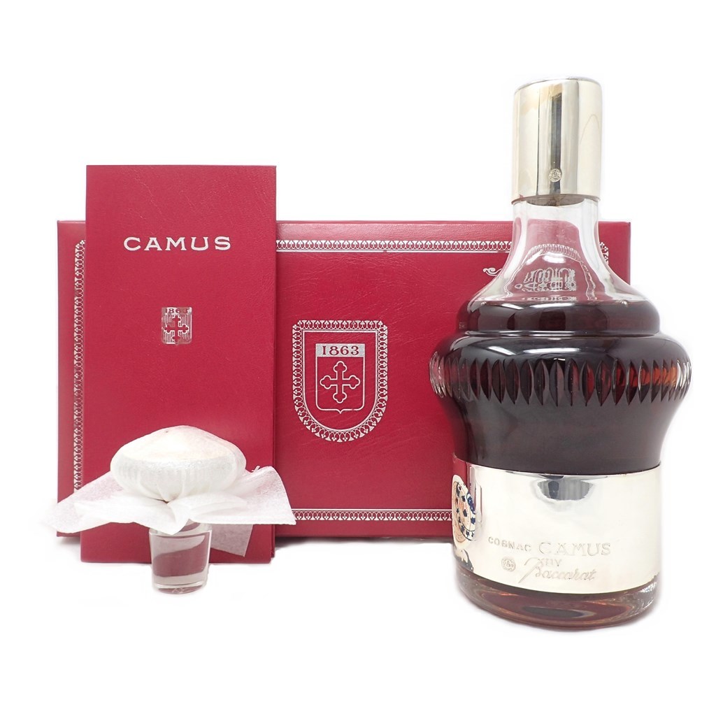 カミュ CAMUS バカラボトル シルバートップ 空瓶 化粧箱 未開栓☆CAMUS カミュ シルバートップ バカラ 箱 冊子 替え栓付 カミュ
