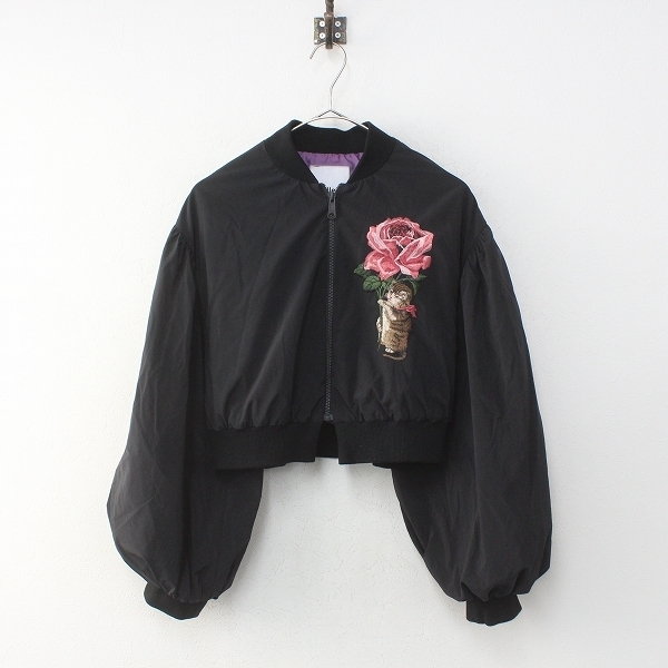 2019SS 定価3.5万 Lois CRAYON &ellecy アンドエルシー ネコ＆バラ 