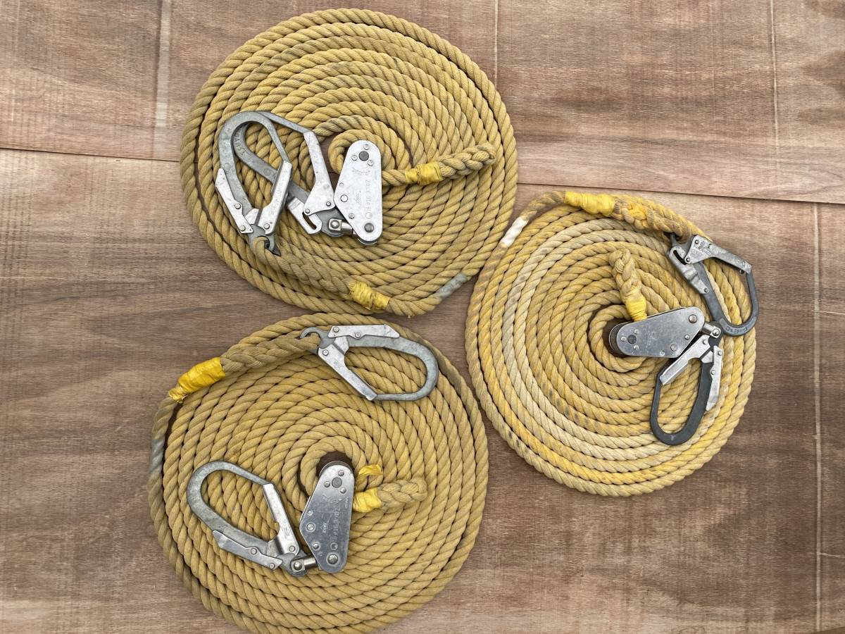 【HOT，限定SALE】 親綱ロープ 安全ロープ 約10ｍ&times;3本 ｂ(その他)｜売買されたオークション情報、yahooの商品情報をアーカイブ公開 - オークファン その他