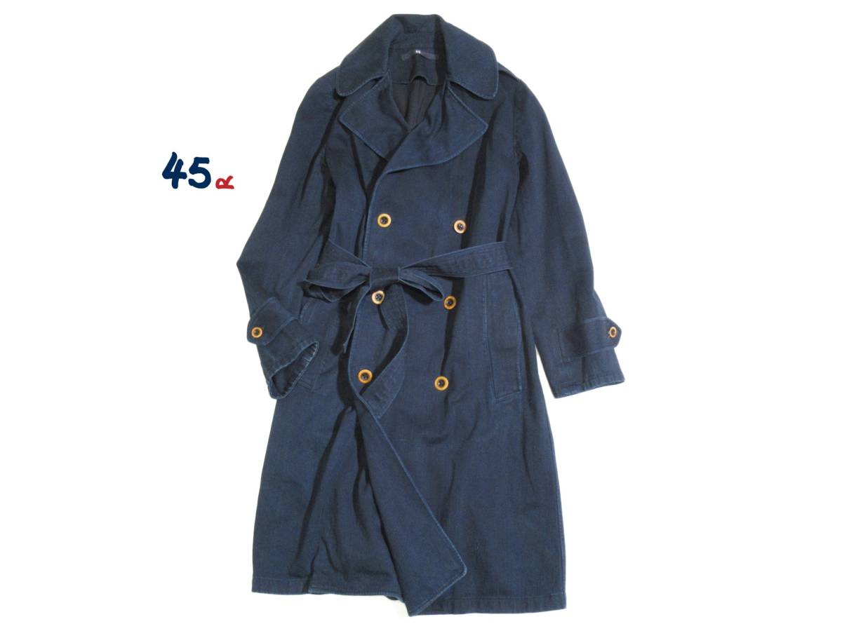 45R 45RPM インディゴ☆ デニム トレンチ コート 2 (ジャケット、上着  