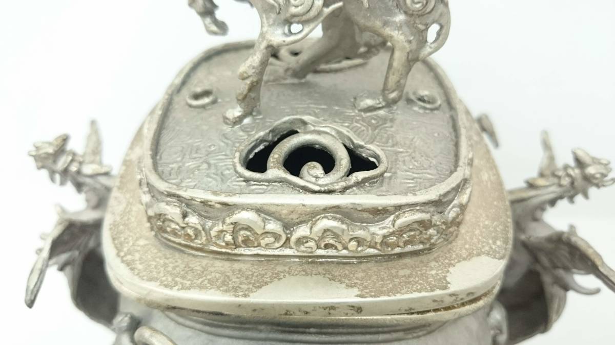 須賀月 高岡 銅器 龍 高岡銅器 洋銀 吉祥昇龍 作・須賀月芳 き