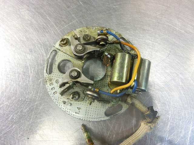 CB400Four ポイントAssy、コンタクトブレーカー&コンデンサー☆CB400F