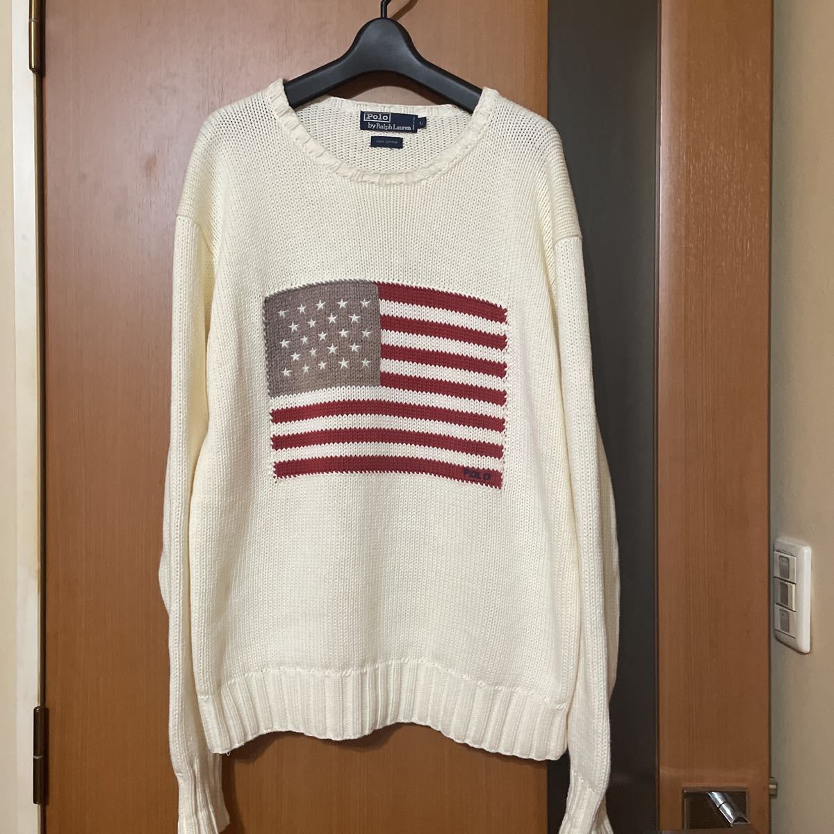 人気 90s『POLO by Ralph Lauren』星条旗柄コットンニット ラルフ