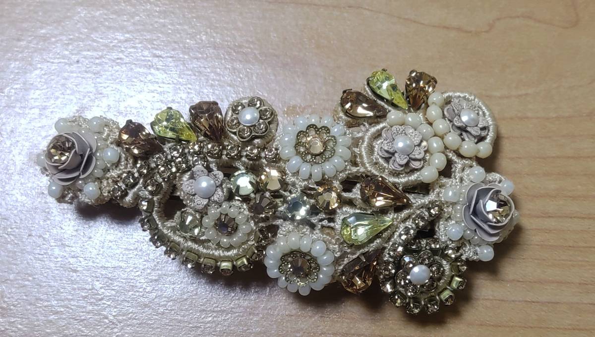 ミハエル・ネグリン Michal Negrin レース バレッタ クリスタルガラス