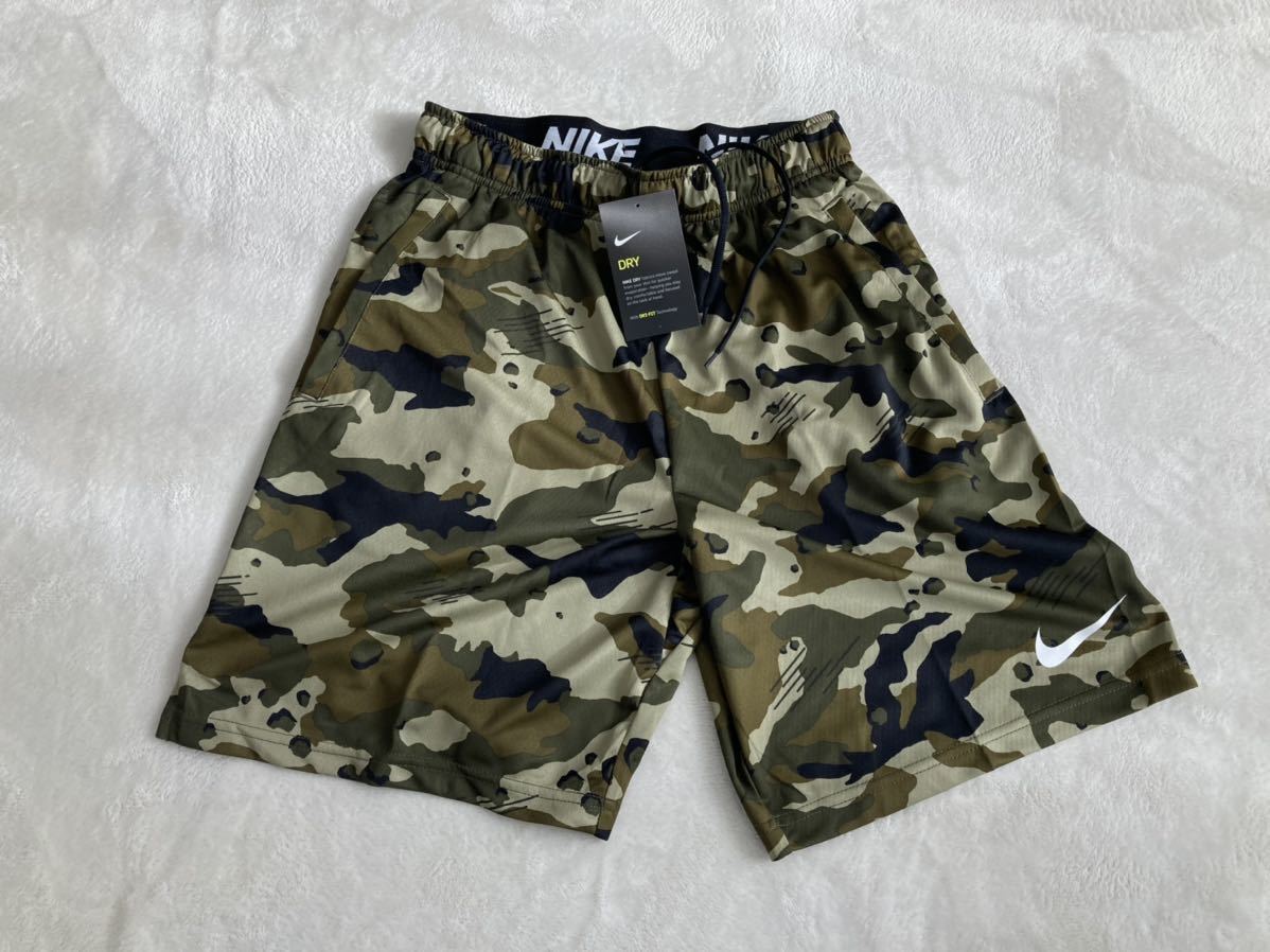 新品正規品 M NIKE ナイキ ハーフパンツ ショーツ 吸汗速乾 ドライ 薄手 カモ 迷彩 ショートパンツ スポーツ ランニング CD7683-010