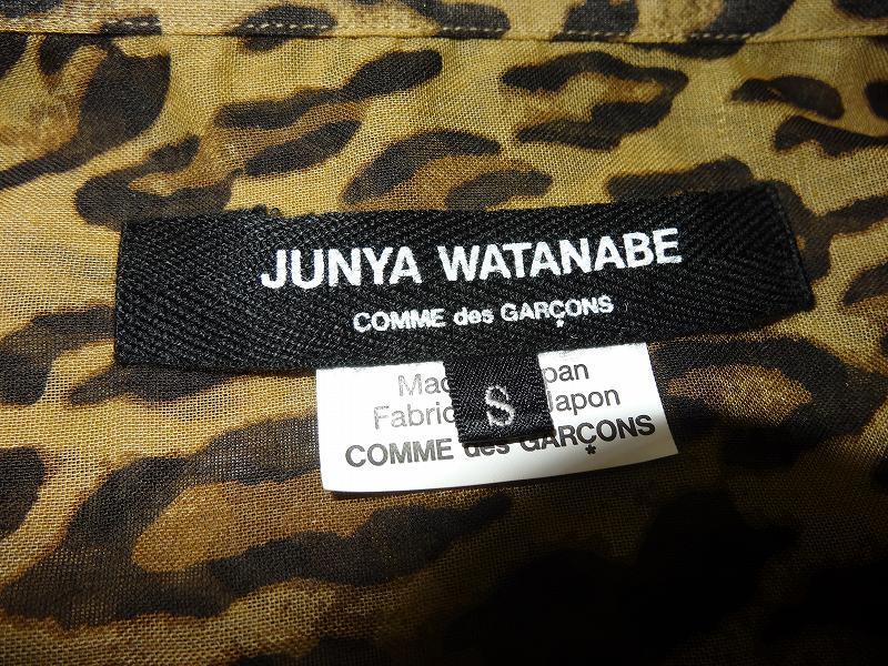 122 JUNYA WATANABE ジュンヤワタナベ 長袖シースルーレオパードシャツ