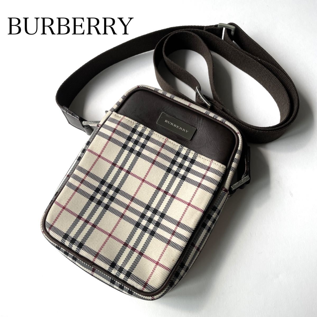BURBERRY バーバリー ノバチェック キャンバス ショルダーバッグ BURBERRY バーバリー ノバチェック キャンバス ショルダーバッグ