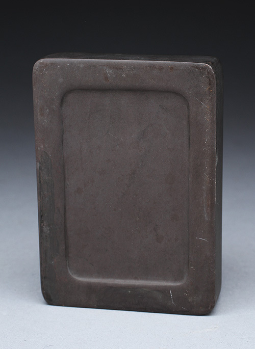 CU290 時代物 麻子坑 端硯・端石雕双龍紋硯台 縦10.1cm 重400g・端渓硯 唐木帶盒付・端渓長方硯・端渓小硯・唐硯 中国古玩 麻子坑 端渓硯 | - 5吋 書道用品専門店大阪教材社