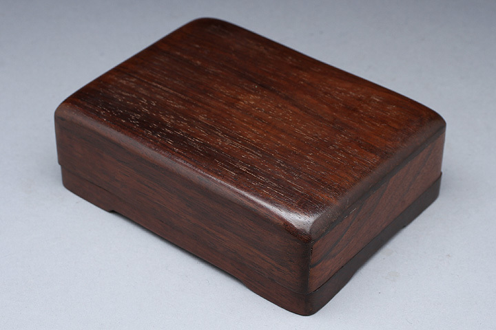 CU290 時代物 麻子坑 端硯・端石雕双龍紋硯台 縦10.1cm 重400g・端渓硯 唐木帶盒付・端渓長方硯・端渓小硯・唐硯 中国古玩 麻子坑 端渓硯 | - 5吋 書道用品専門店大阪教材社