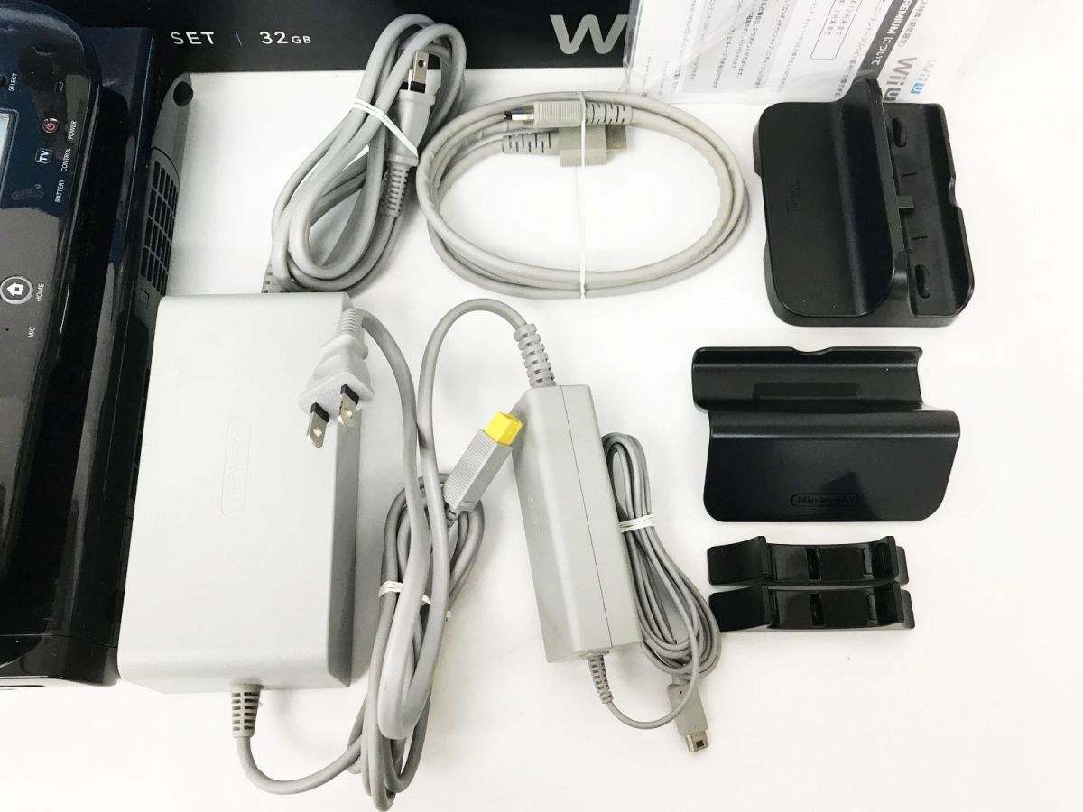 1円】WiiU 本体 プレミアムセット 32GB ブラック 黒 任天堂
