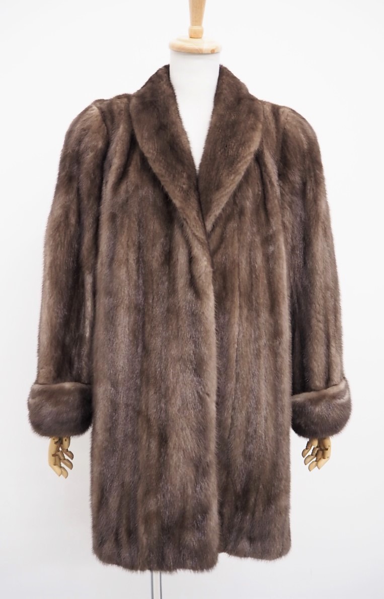 美品【THE AMERICAN FUR AWARDS☆4】袖口リボンデザイン◇高級毛皮 