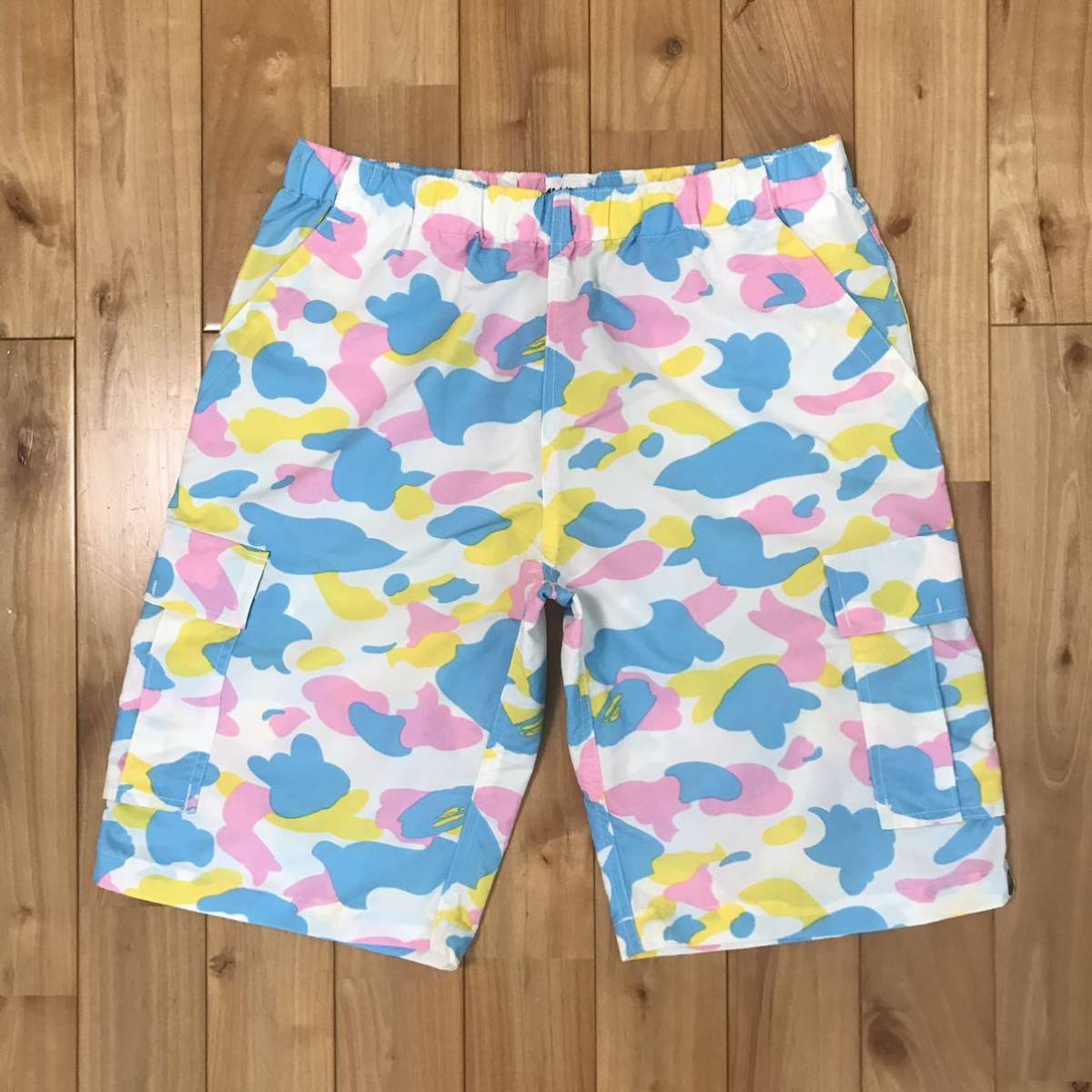 ☆美品☆ マルチカモ ナイロン ハーフパンツ Sサイズ a bathing ape