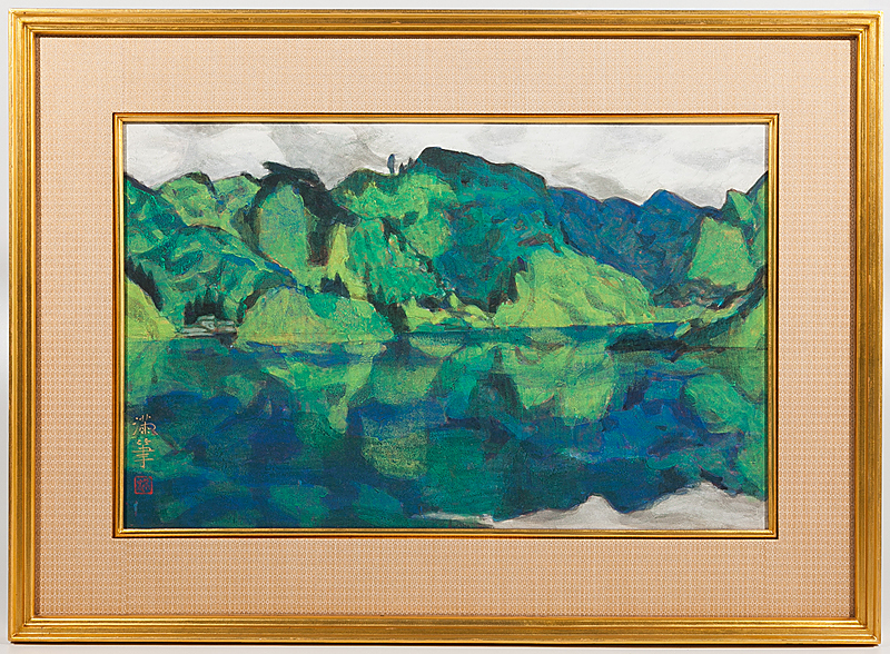 伊藤高義『テカルプルコ村風景』◇ 油彩 ◇ 直筆サイン有 ◇ 額